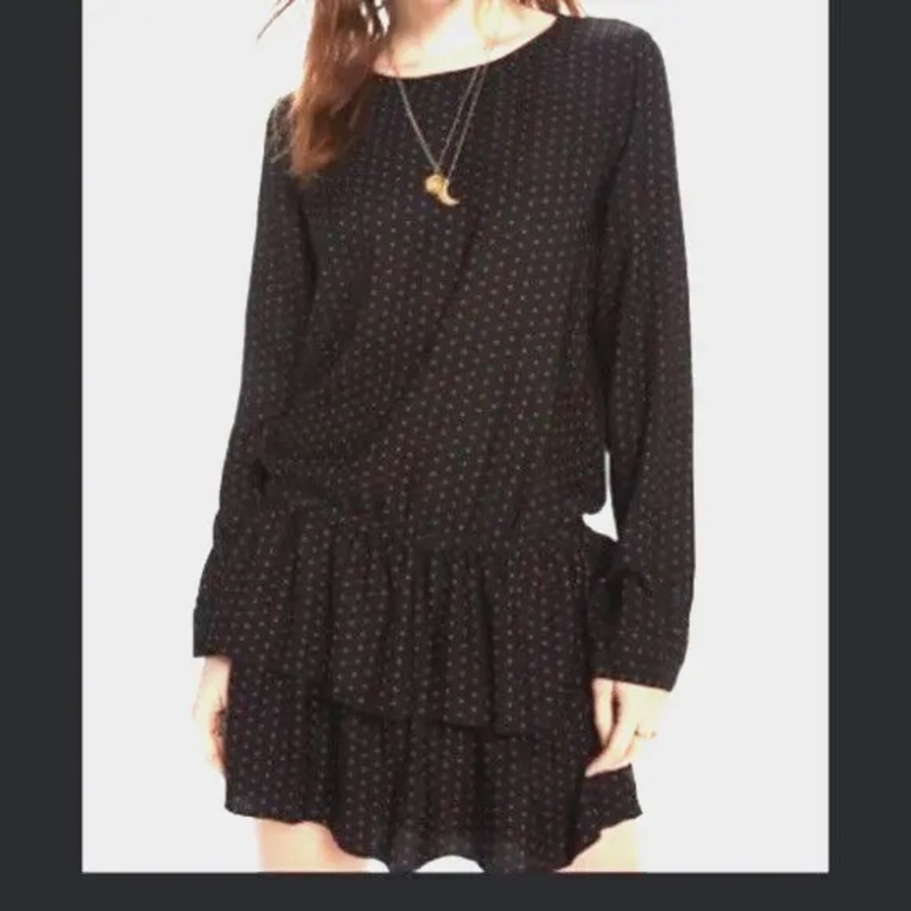 Scotch & Soda Black Dress with Subtle Star Pattern